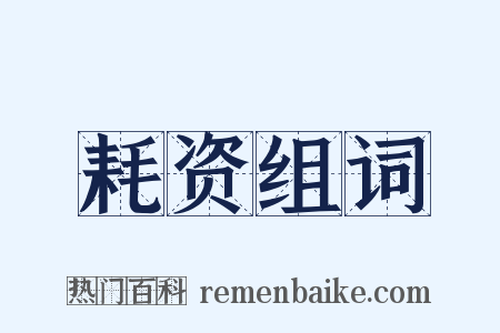 耗资组词是什么意思的图片